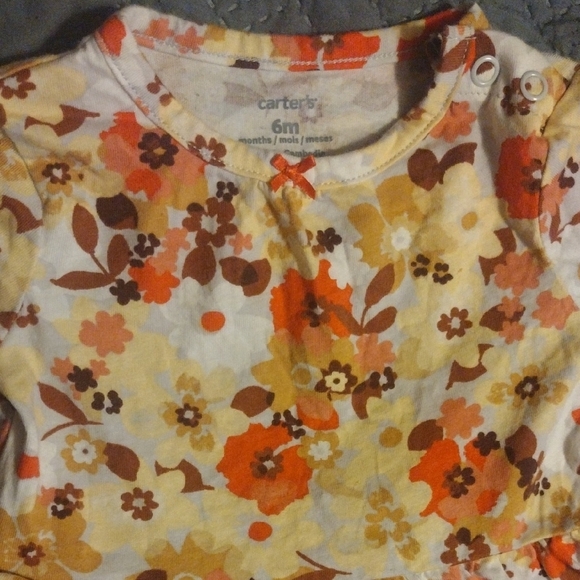 Carter's Floral and Heart Kids Matching Set - Orange and Cream​ - Picture 2 of 8